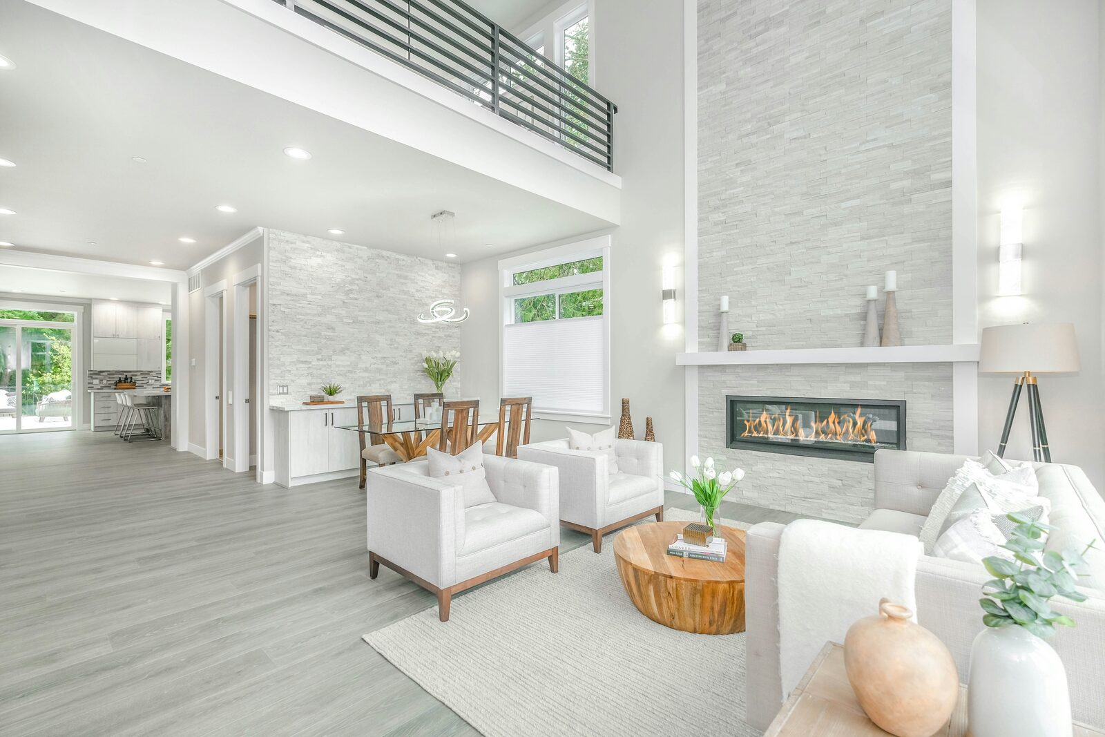 A bright, modern real-estate living room